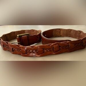 Trafalgar Woven Leather Belt - Size 34